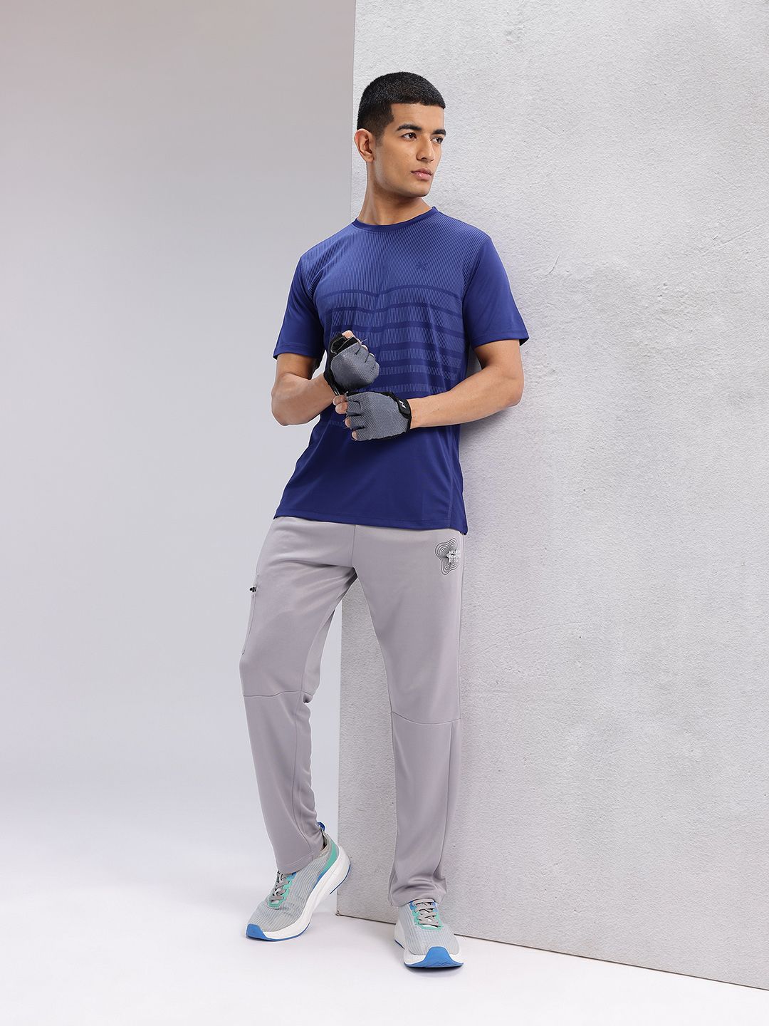 HRX by Hrithik Roshan Striped Rapid-Dry Training T-shirt