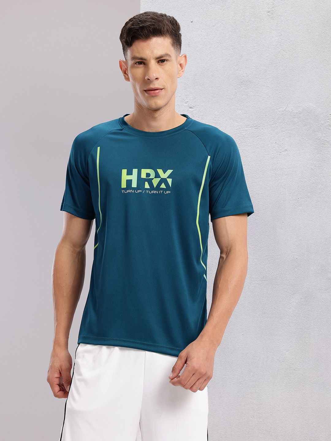 HRX by Hrithik Roshan Brand Logo Print Rapid-Dry Training T-shirt