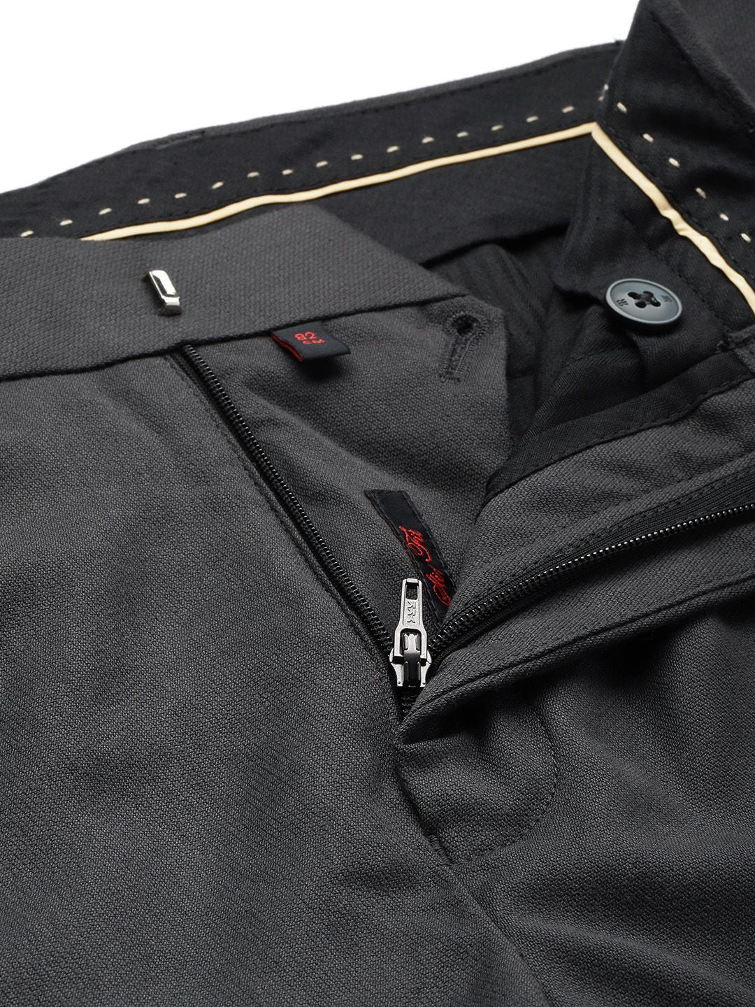 Raymond Men Textured Slim Fit Formal Trousers