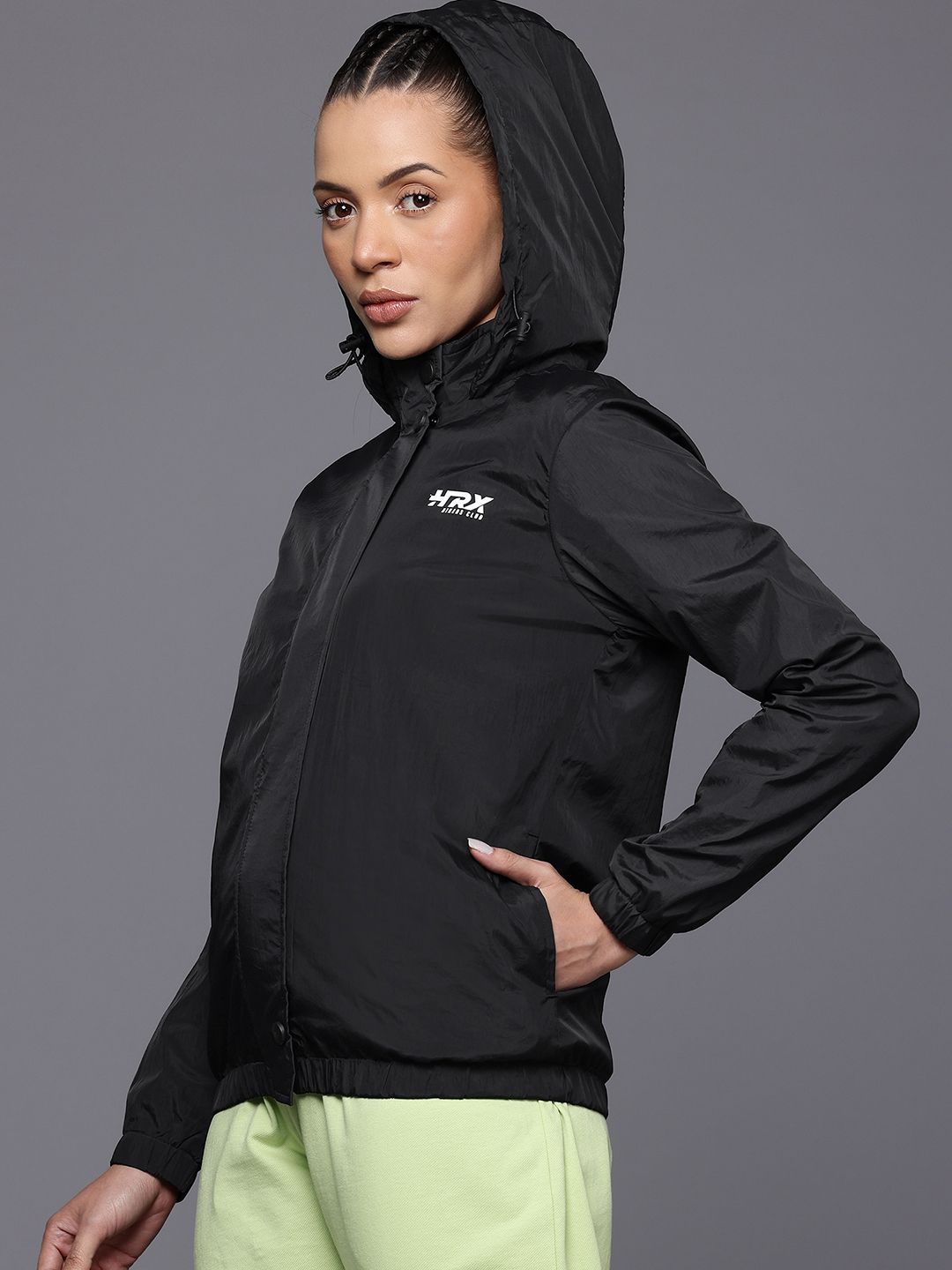 HRX by Hrithik Roshan  Rapid-Dry Hooded Tailored Jacket