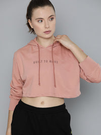 HRX by Hrithik Roshan Crop Hooded Training Sweatshirt