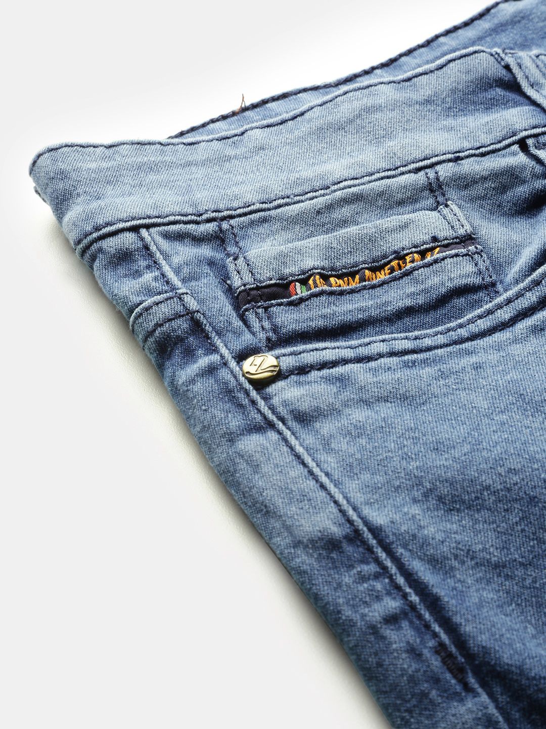 The Indian Garage Co Men Blue Slim Fit Low-Rise Clean Look Stretchable Jeans