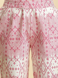 W Women Ethnic Motifs Printed Straight Fit Trousers