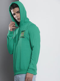 The Indian Garage Co Men Green Printed Hooded Sweatshirt