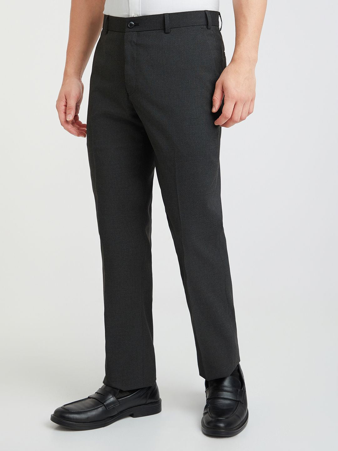 Park Avenue Men Textured Formal Trousers