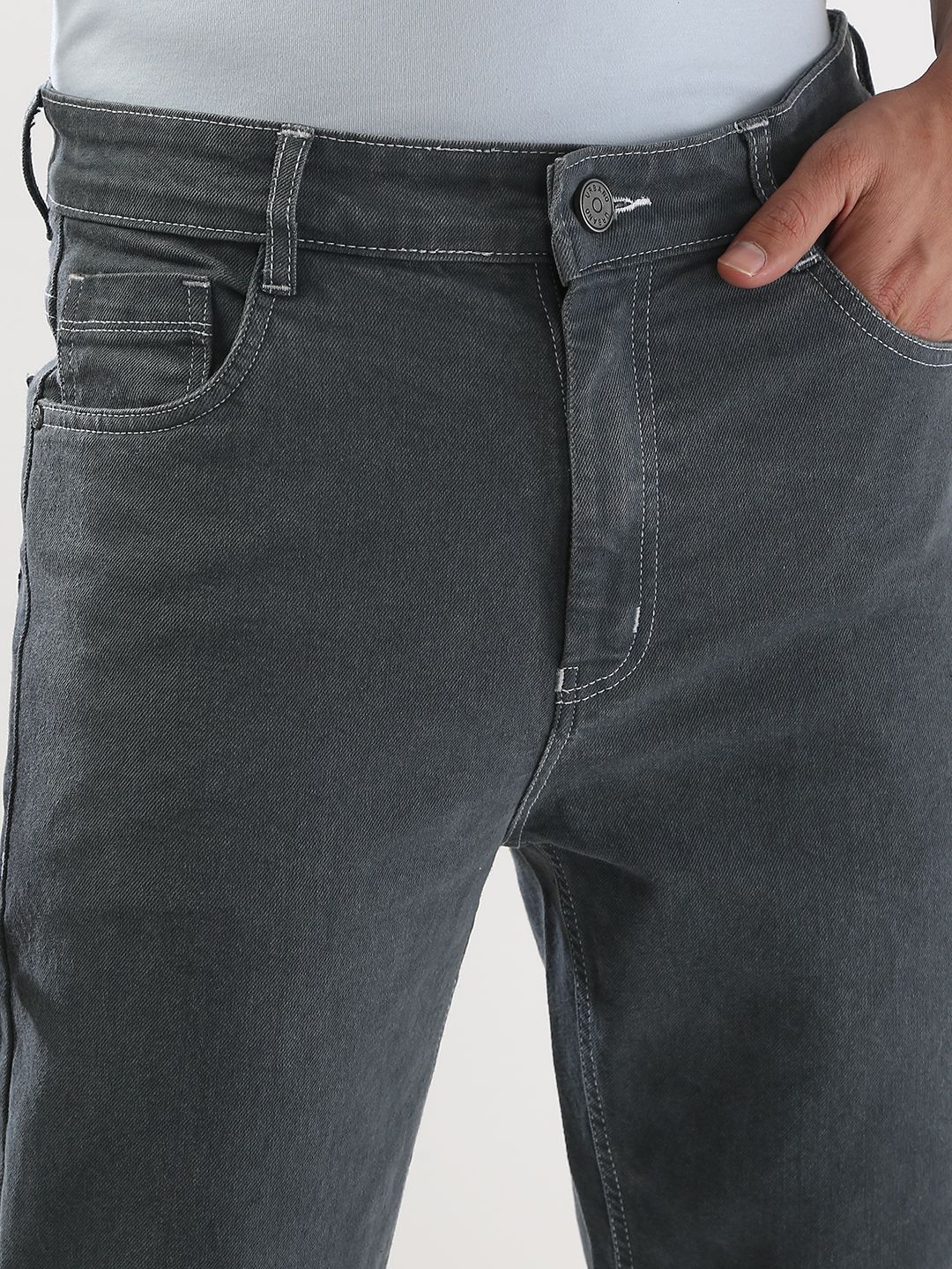 Urbano Fashion Men Straight Fit Mid-Rise Stretchable Jeans