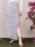 Berrylush Women Printed Pencil Maxi Skirts