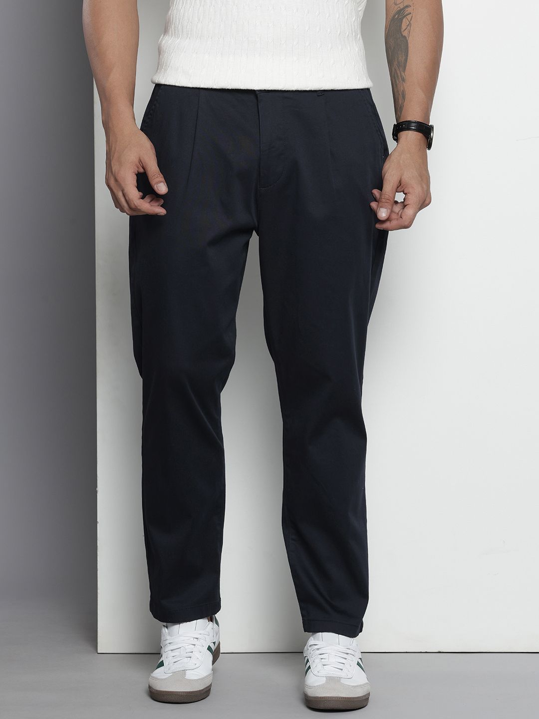 The Indian Garage Co Men Relaxed Fit Chinos Trousers