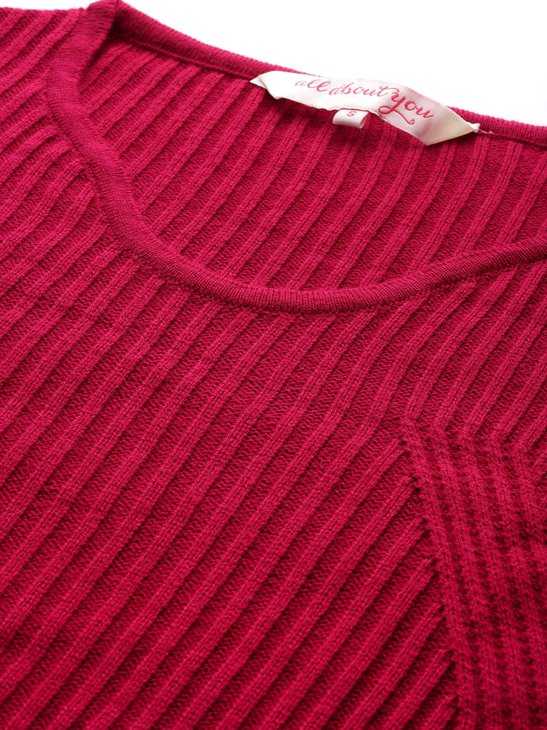 all about you Women Acrylic Ribbed Pullover