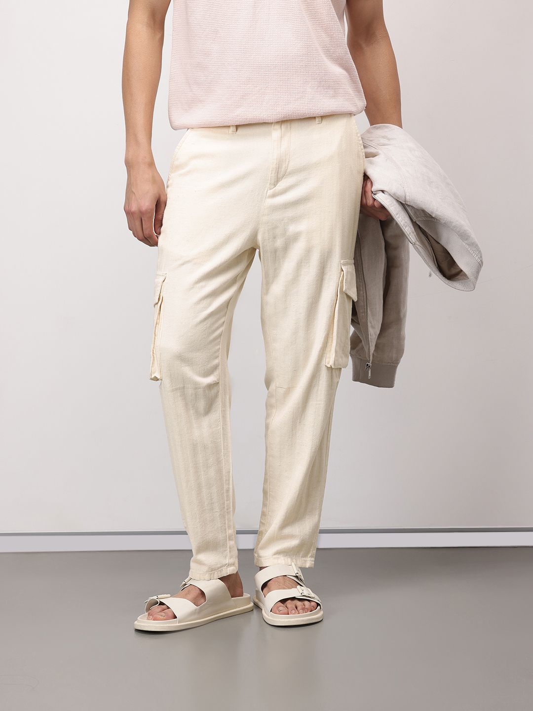 ether Kora Men Cotton Linen Cargos