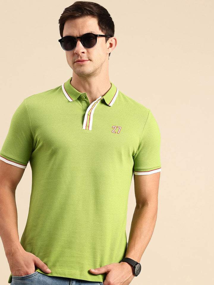 Being Human Polo Collar Pure Cotton T-shirt
