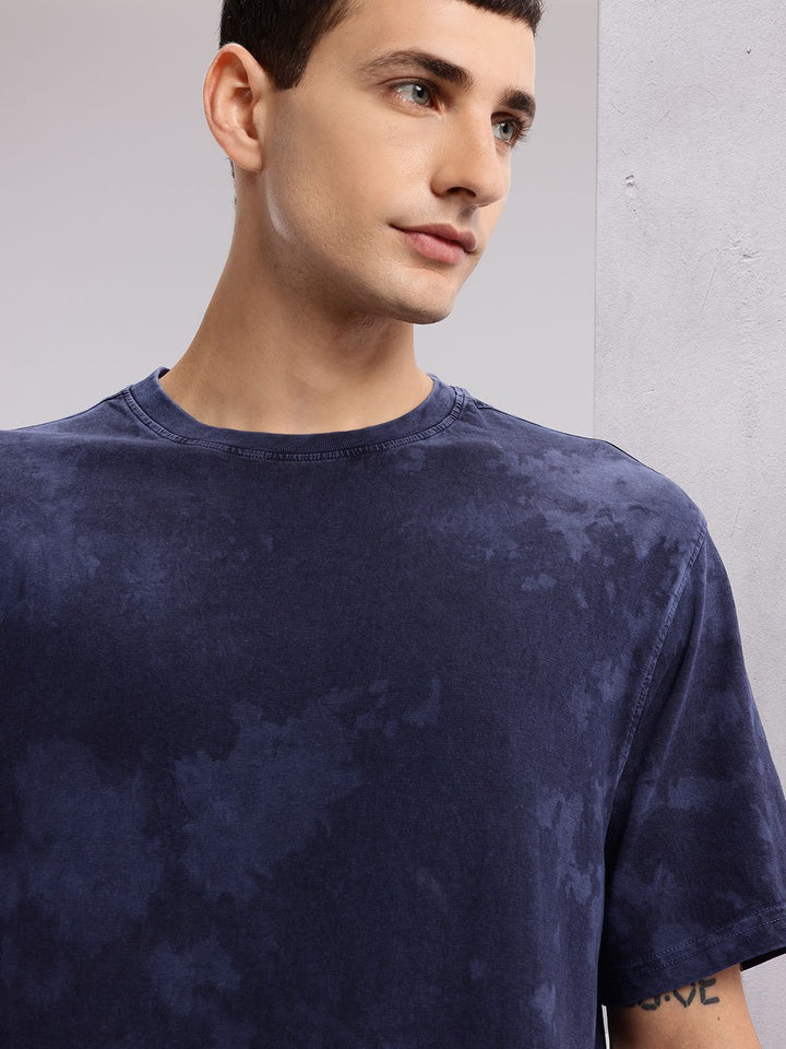 HRX by Hrithik Roshan Printed Washed Effect Pure Cotton Yoga T-shirt