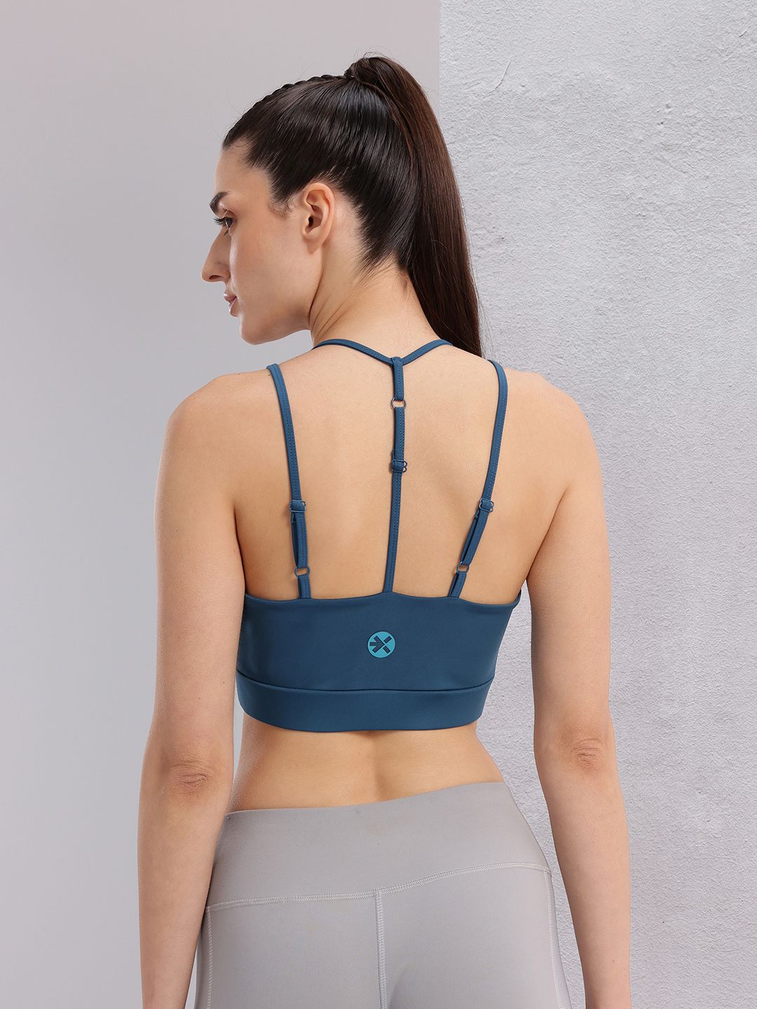 HRX by Hrithik Roshan Styled Back Full Coverage Lightly Padded Yoga Bra KY103_03_A
