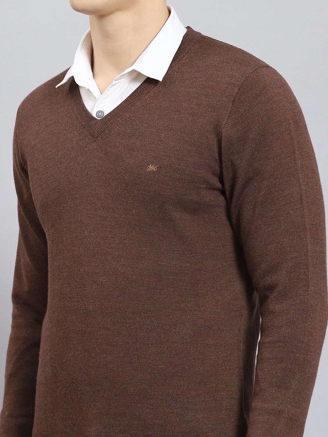 Monte Carlo V-Neck Pure Woollen Pullover