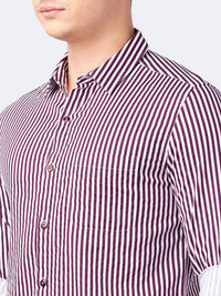 SPYKAR Men Classic Striped Cotton Casual Shirt