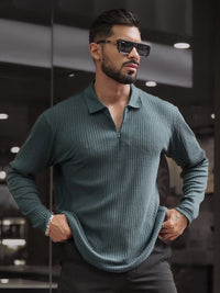Powerlook Men Solid Polo Collar Cotton T-shirt
