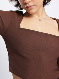 DressBerry Cutie Couture Ribbed Crop Top