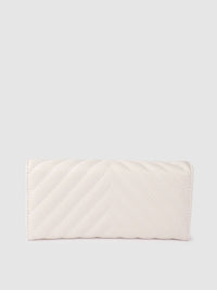 Lino Perros Women Geometric Textured Envelope Wallet with Quilted Detail
