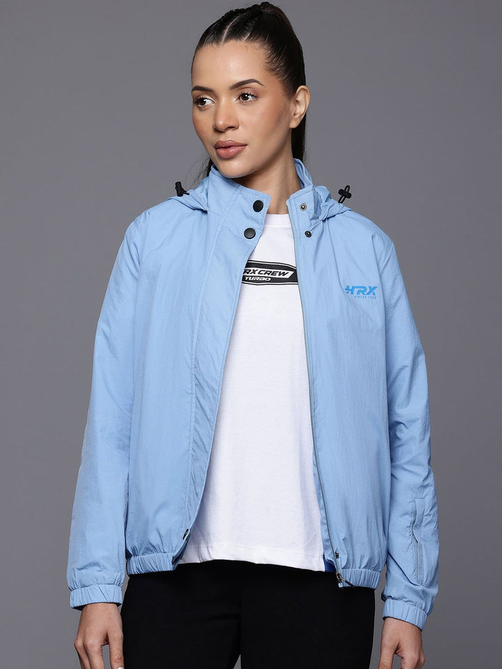 HRX by Hrithik Roshan Rapid-Dry Hooded Tailored Jacket