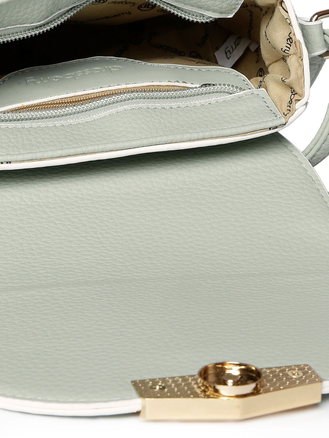 DressBerry Mint Green Solid Sling Bag