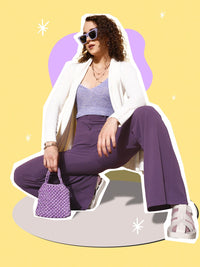 SASSAFRAS Women High-Rise Bootcut Trousers