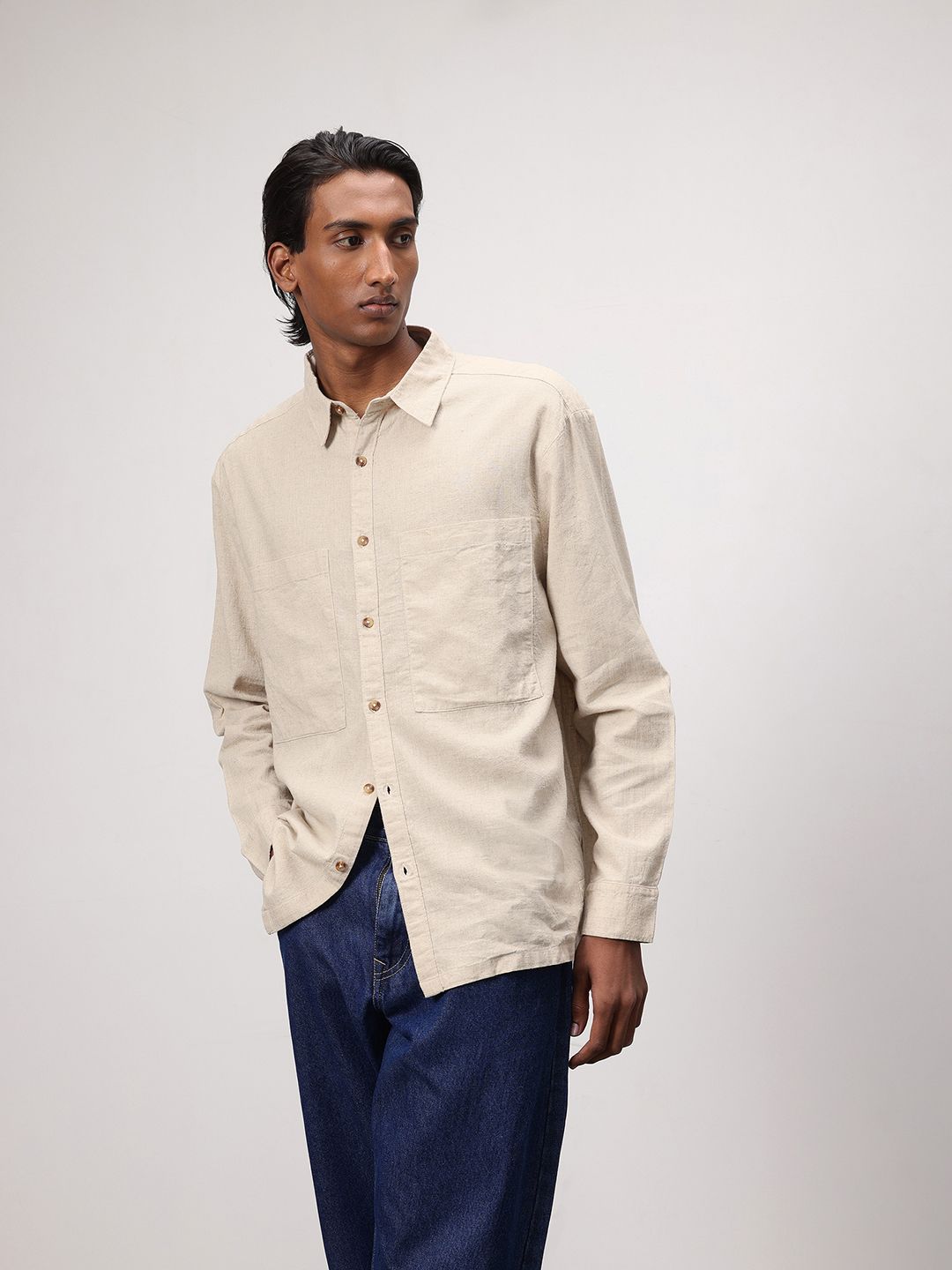 ether 365 Essentials Spread Collar Casual Shirt