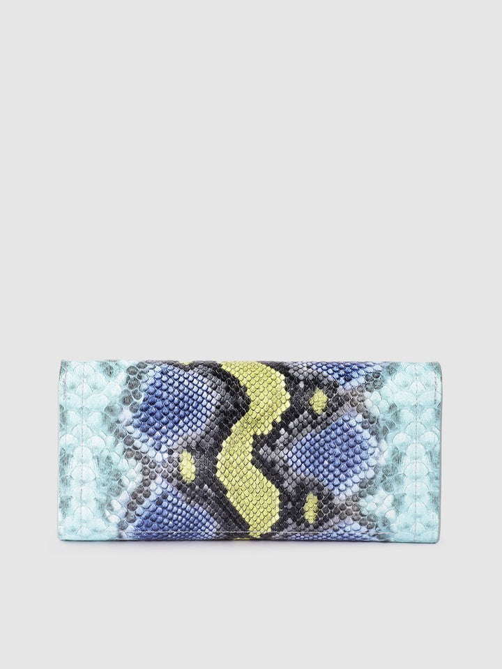 Lino Perros Women Snake Skin Textured Three Fold Wallet