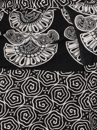 Exotic India Printed Pure Cotton Wrap-Around Mini Skirt