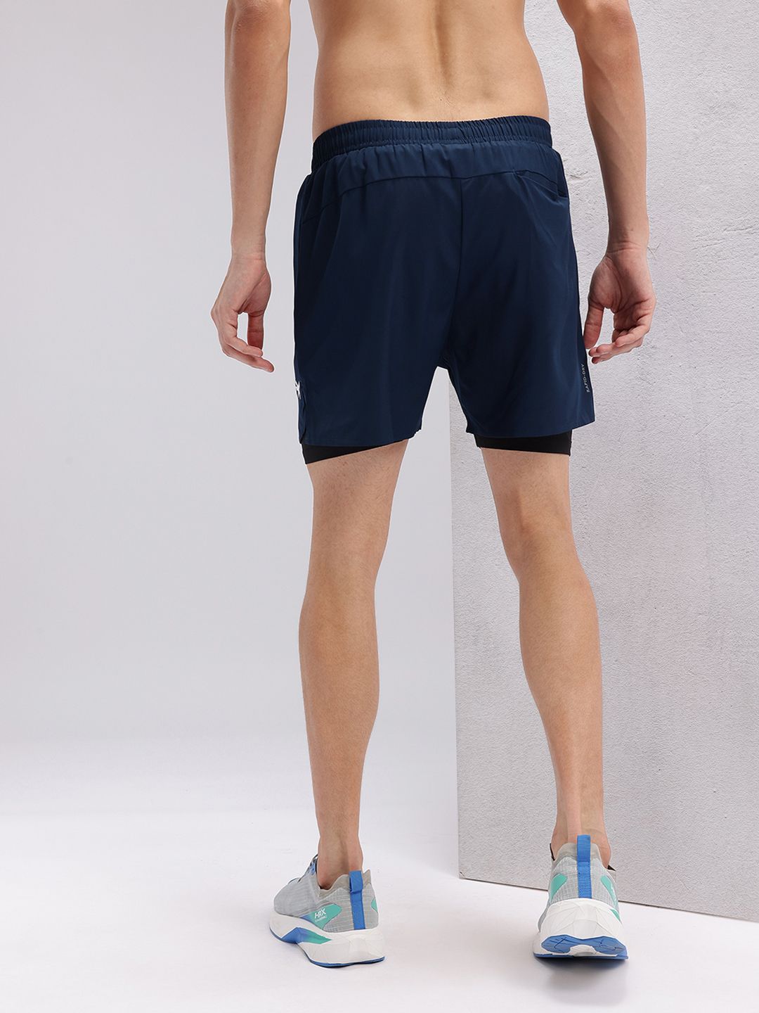 HRX by Hrithik Roshan Men Rapid-Dry Running Shorts with Inner Tights