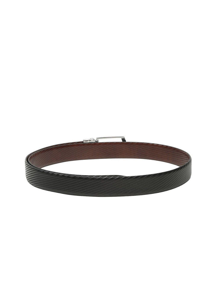 Teakwood Leathers Men Textured Leather Reversible Formal Belt