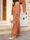 DressBerry Women Utility Chic Parachute Cargo Trousers