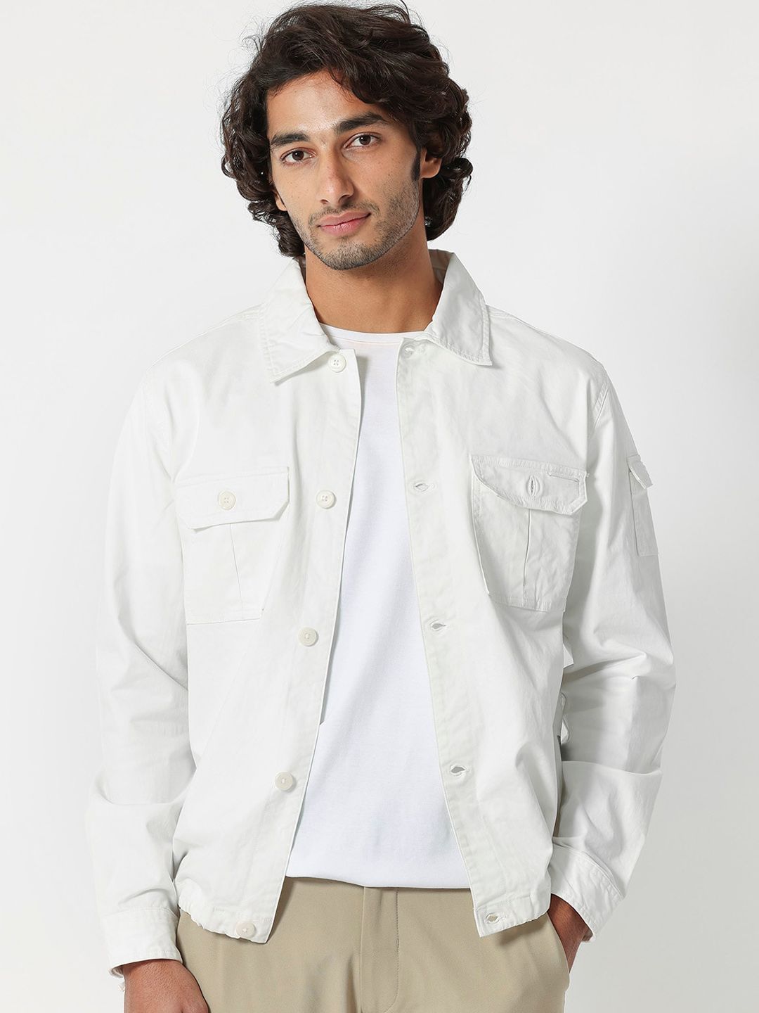 RARE RABBIT Men Cedro Tailored Fit Spread Collar Jacket
