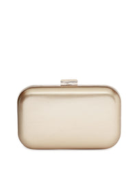 Lisa Haydon for Lino Perros Gold-Toned Solid Clutch with Sling Strap