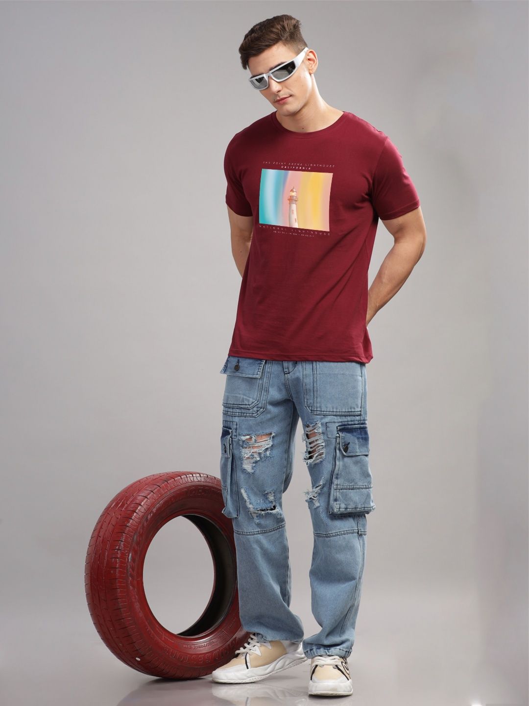 ADRO Men Printed T-shirt