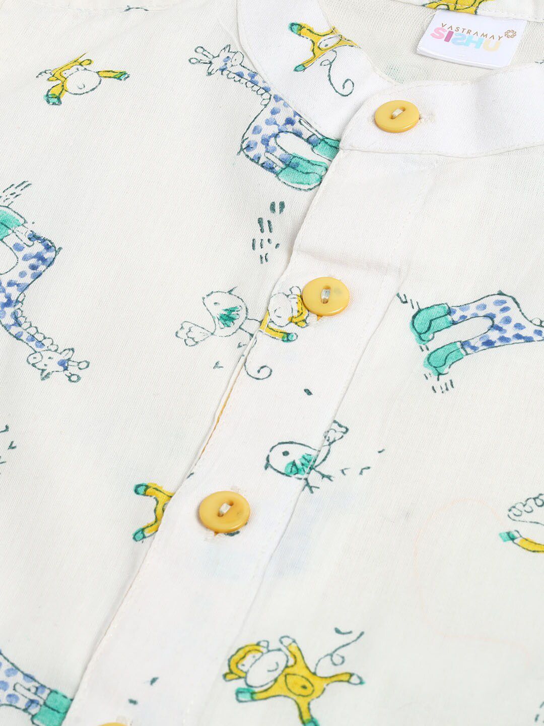 VASTRAMAY Boys Quirky Printed Kurta with Pyjamas