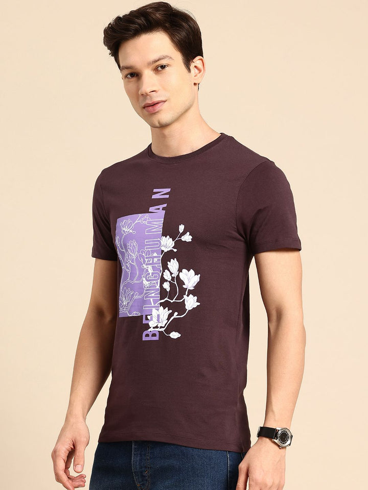 Being Human Graphic Printed Pure Cotton Slim Fit T-shirt