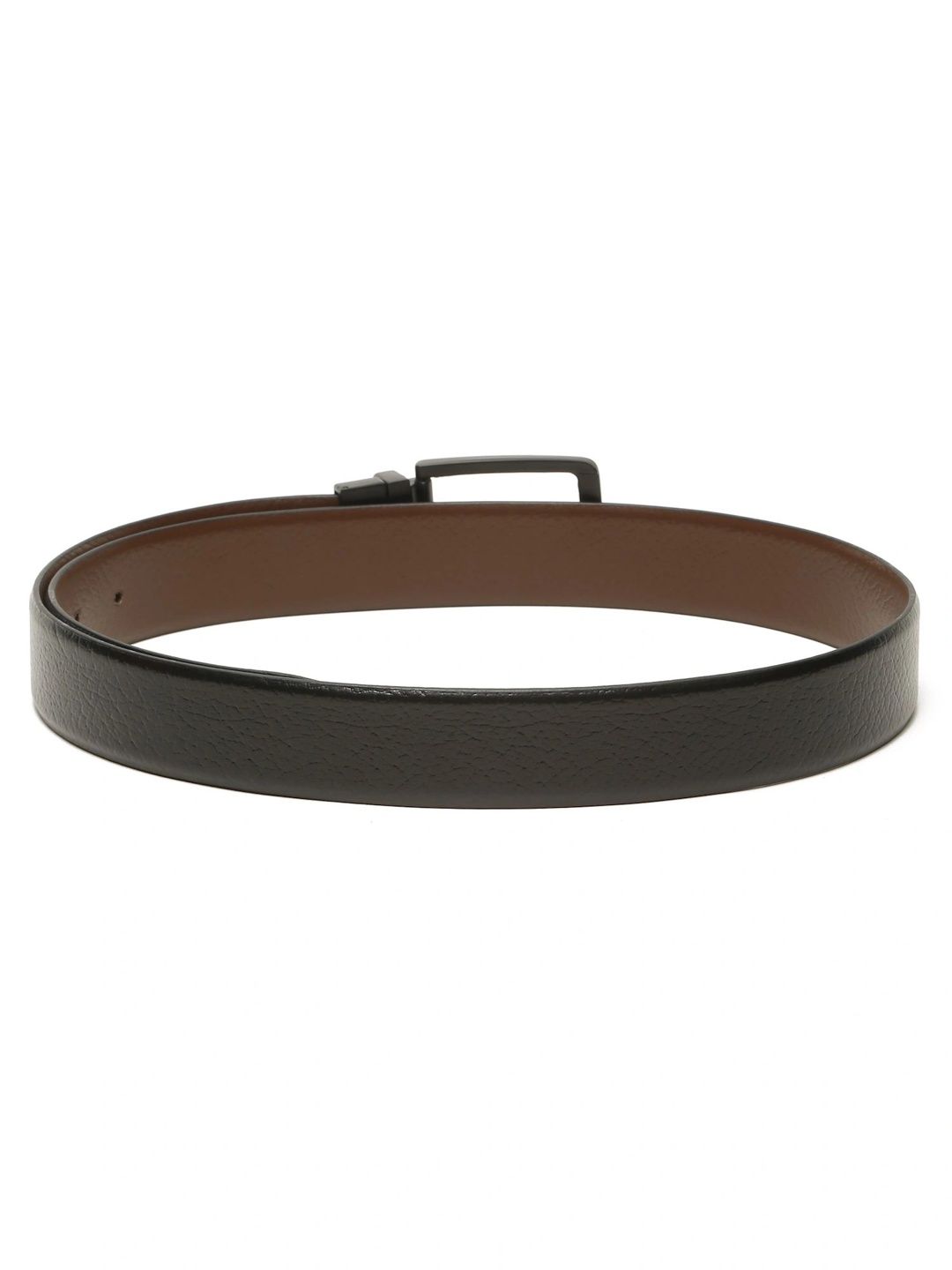Teakwood Leathers Men Textured Leather Reversible Belt