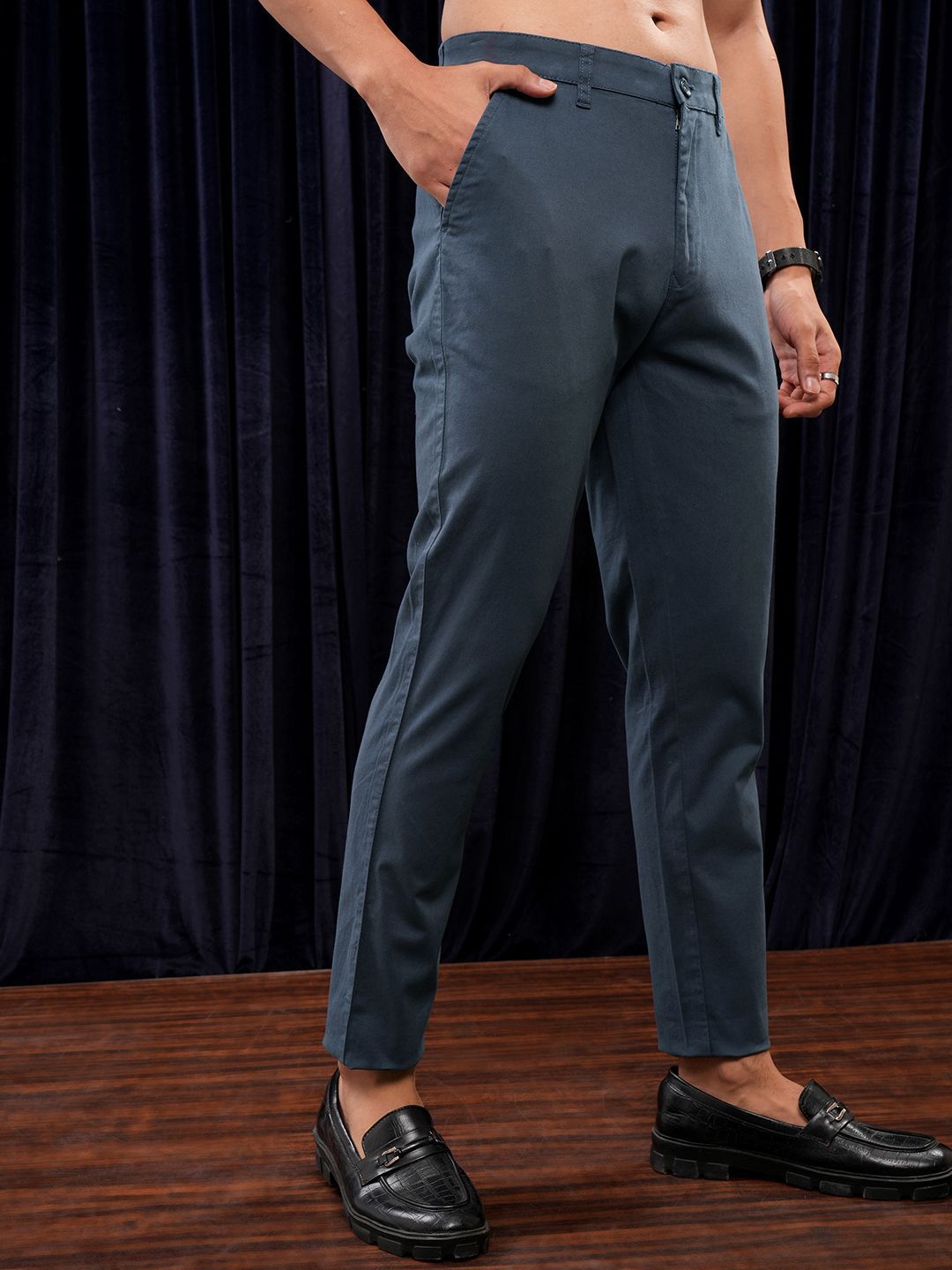 HIGHLANDER Men Soft Feel Twill Chino Trousers