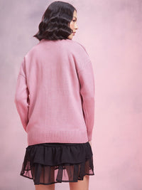 DressBerry Acrylic Embroidered Cardigan