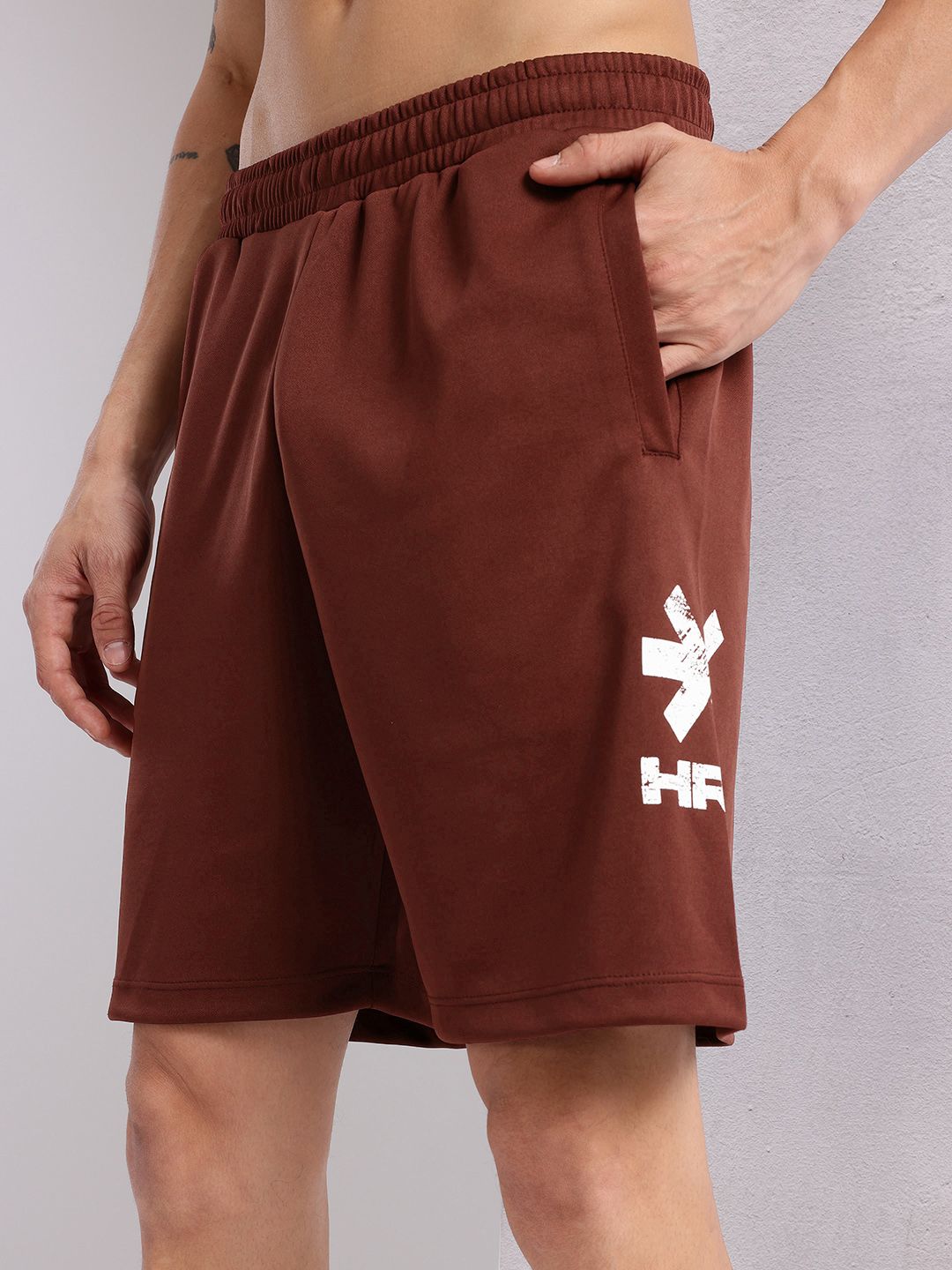 HRX by Hrithik Roshan Men Brand Logo Print Rapid-dry Training Shorts