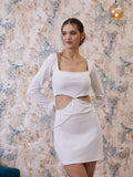 Athena White Cut Out Bodycon Dress