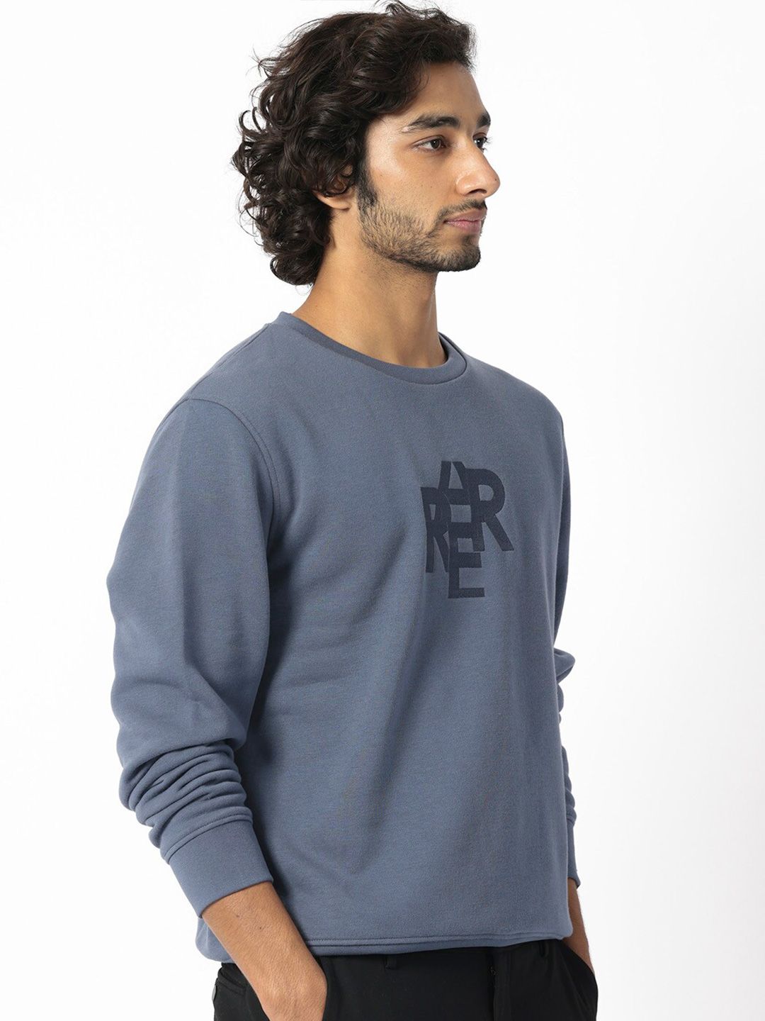 RARE RABBIT Men Verano Typography Printed Sweatshirt