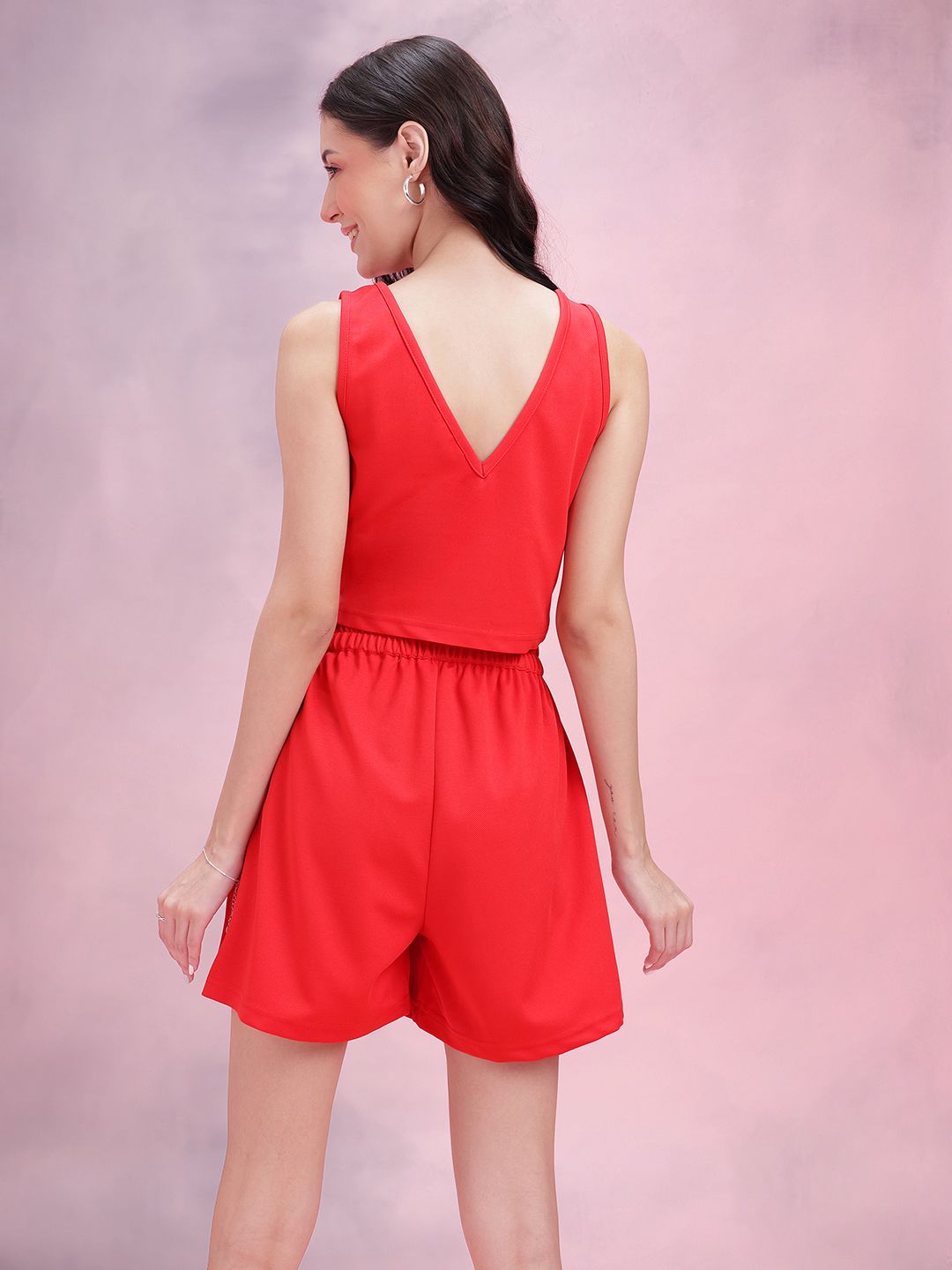 DressBerry V-Neck Back Top & Shorts Co-Ords