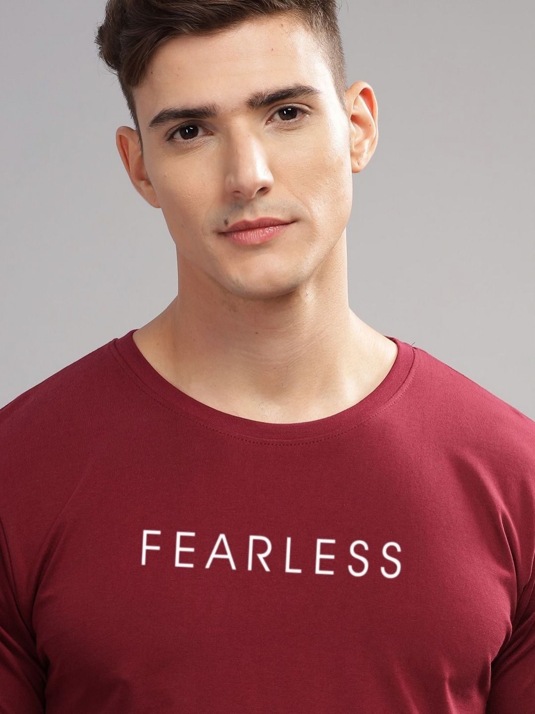 ADRO Men Typography Raw Edge T-shirt