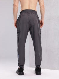 HRX by Hrithik Roshan Men Brand Logo Print Mid-Rise Rapid-Dry Training Cargo-Style Joggers
