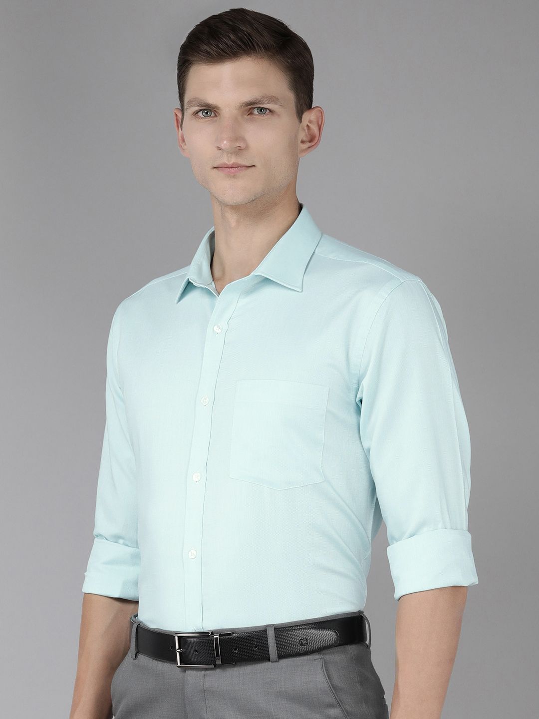 Park Avenue Textured Slim Fit Pure Cotton Formal Shirt