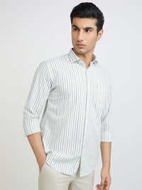 Park Avenue Men Pure Cotton Slim Fit Opaque Striped Casual Shirt