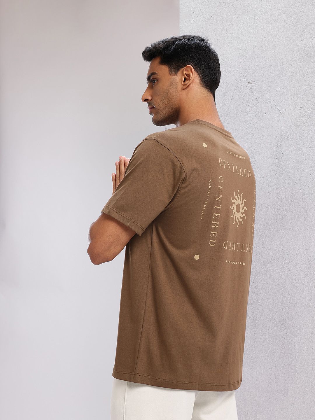 HRX by Hrithik Roshan Typography Printed Yoga T-shirt