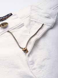 The Indian Garage Co Men White Typography Printed Slim Fit Shorts