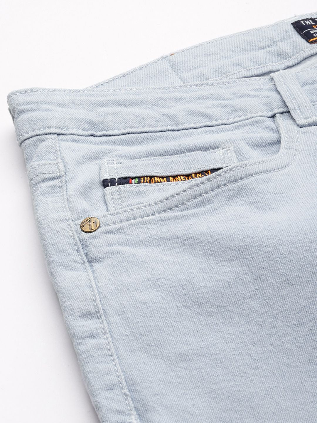 The Indian Garage Co Men Blue Carrot fit Fit Stretchable Jeans